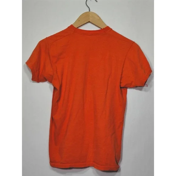 Vintage Orange Rush Marijuana Leaf Graphic T-Shirt Single Stitch Made in USA M